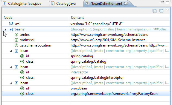 Creating a bean definition file