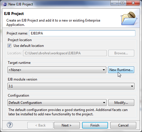 Creating an EJB project