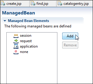 Creating a managed bean