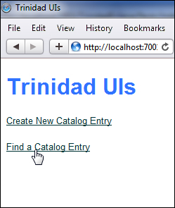 Running the Trinidad application