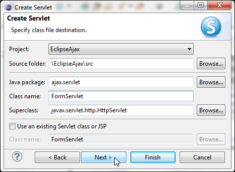 Creating a servlet