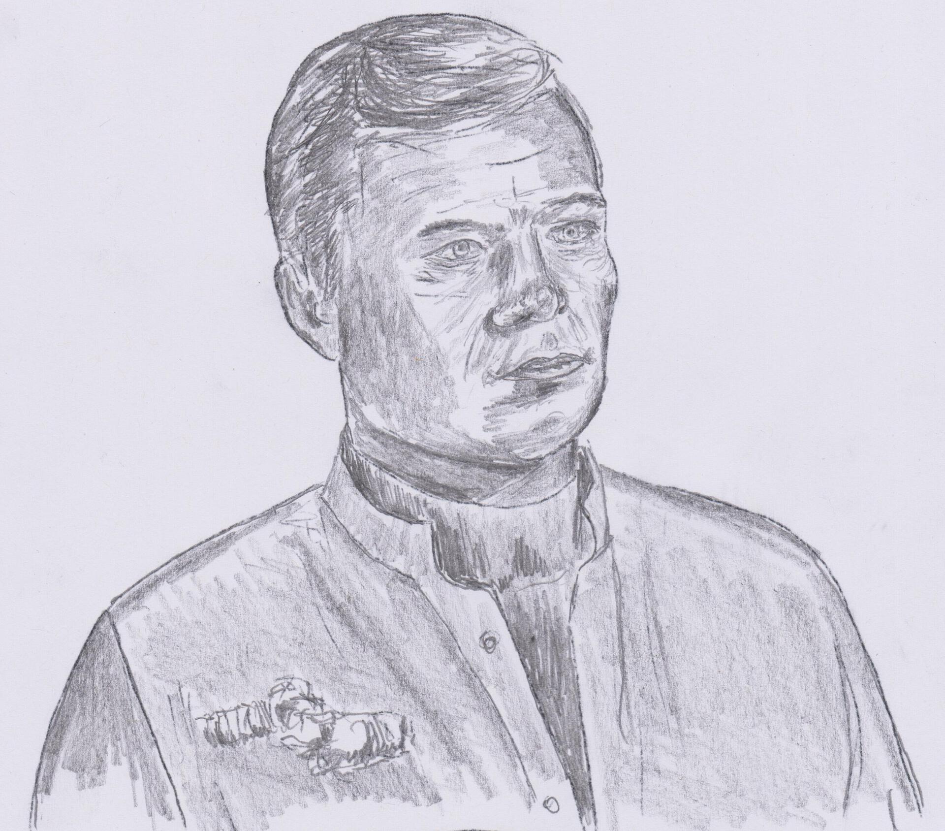 A drawing of a person Description automatically generated