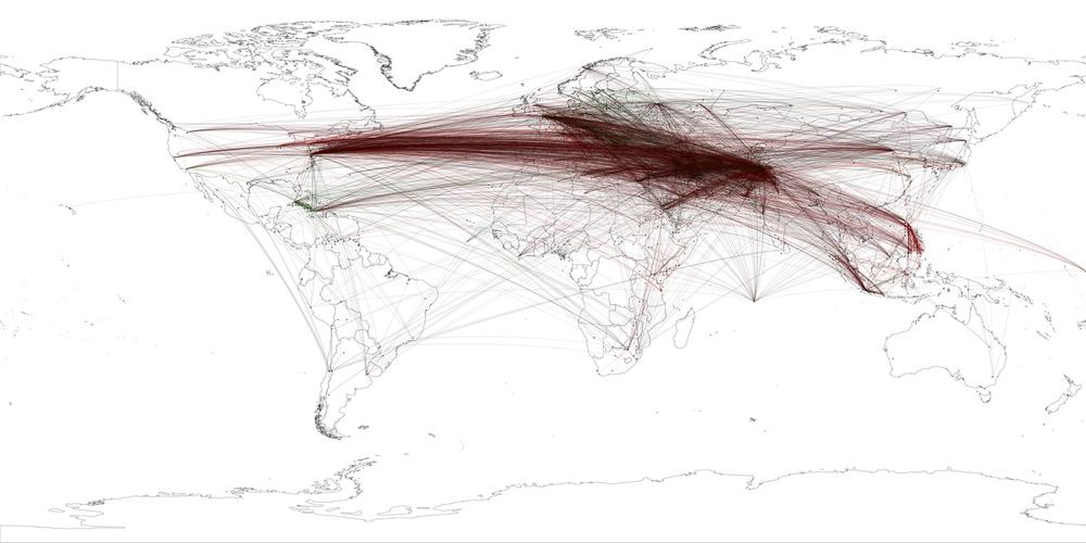 Geocoded social media articles describe the location of Osama bin Laden. (Courtesy of Kalev Leetaru.)