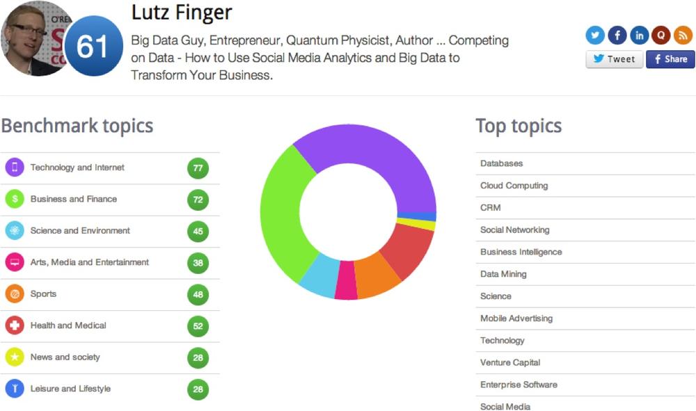 Peer index from Lutz Finger (Courtesy of Peer Index.)