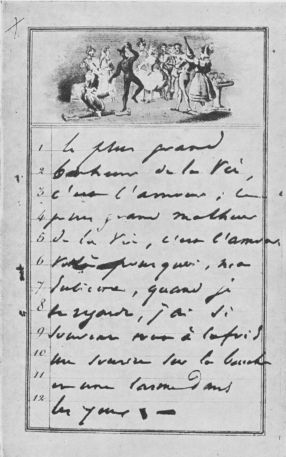 A PAGE OF JULIETTE DROUET’S NOTE-BOOK IN 1834. The note-book belongs to M. Louis Barthou.