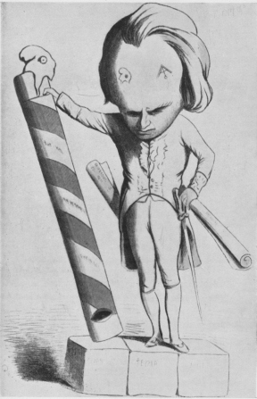 VICTOR HUGO, RÉPUBLICAIN. Political caricature, 1848.