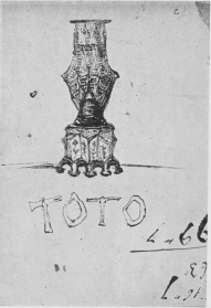 DRAWING BY VICTOR HUGO, SIGNED “TOTO.” Unpublished, belonging to the Author.