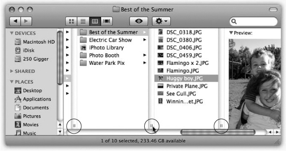 What you want to do most of the time is adjust one column. Adding the Option key as you drag the handle lets you adjust all columns at once.