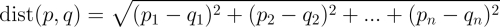 Measuring similarity with distance