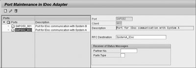 Figure 3.27 Port Maintenance in IDoc Adapter