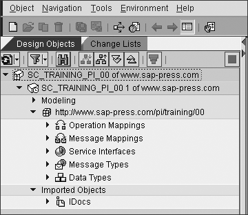 Figure 4.2 Entry to the Enterprise Services Repository