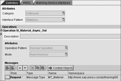 Figure 4.30 Editing the Outbound Service Interface for the File-to-IDoc Exercise