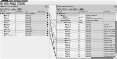 Figure 4.31 Message Mapping of the File-to-IDoc Exercise