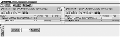 Figure 4.46 Creating the Message Mapping for the Way to the Web Service in the ABAP-Proxy-to-SOAP Exercise