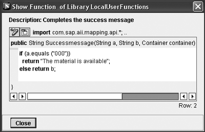 Figure 4.48 User-Defined Function for the ABAP-Proxy-to-SOAP Exercise