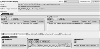 Figure 4.50 Operation Mapping for the ABAP-Proxy-to-SOAP Exercise