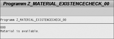 Figure 4.55 Successful Availability Check of a Material