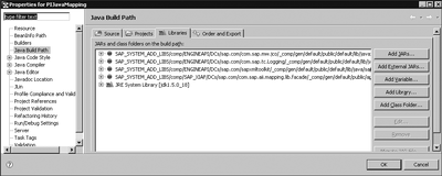 Figure 4.110 SAP Java Libraries of the Java Mapping Project