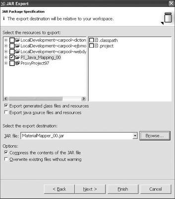 Figure 4.111 Exporting the Project as a JAR File