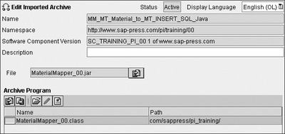 Figure 4.113 Details of the Imported Archive after the Import of the JAR Archive
