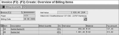 Figure 5.76 Creating the Invoice