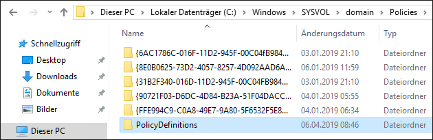 Der Kopiervorgang wurde erfolgreich beendet und der Ordner erstellt.