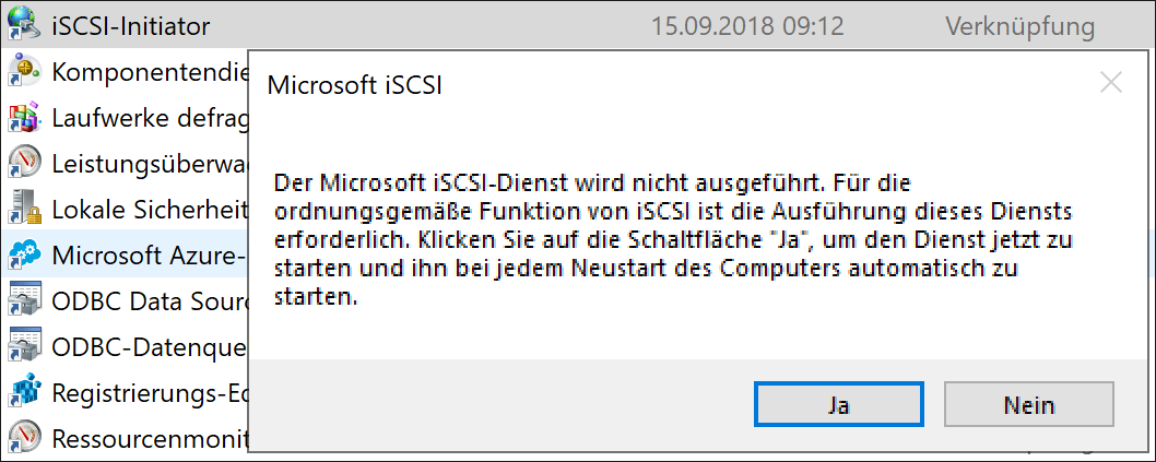 Verwenden des iSCSI-Initiators