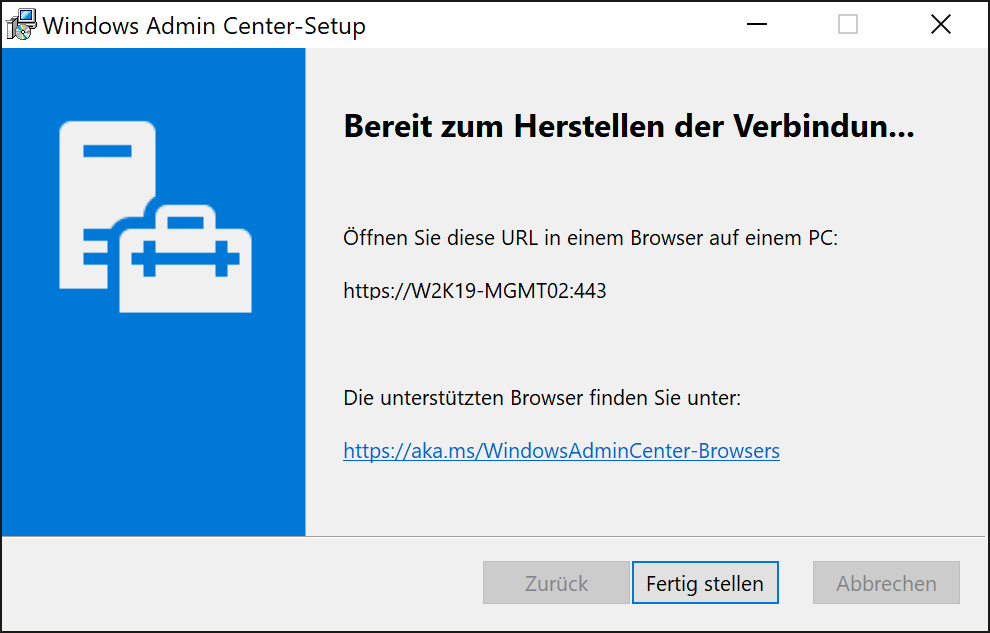 Die Installation erfolgreich abschließen