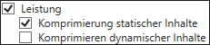 Sie können die Komprimierung von Inhalten aktivieren.