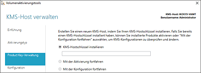Eintragen des KMS-Hostschlüssels