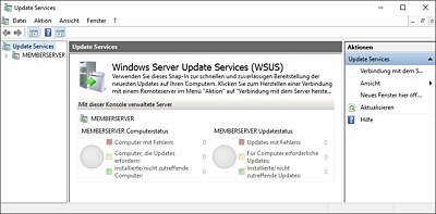 Verwaltungsoberfläche für WSUS