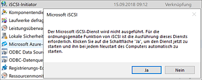 Verwenden des iSCSI-Initiators