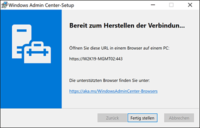 Die Installation erfolgreich abschließen