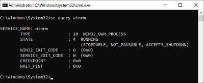 Überprüfung des WinRM-Dienstes per CMD