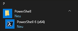 Starten von »PowerShell Core«