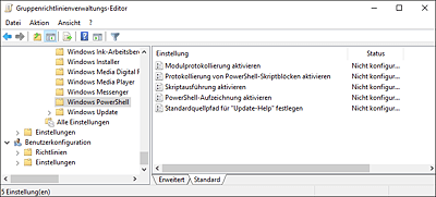 Konfiguration der Überwachung per Gruppenrichtlinie