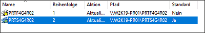 Die Druckerobjekte erscheinen in der GPO mit dem neuen Pfad.