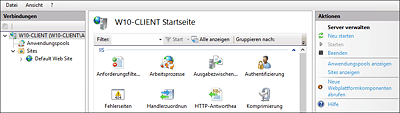 Link im IIS-Manager »Neue Webplattformkomponenten abrufen«