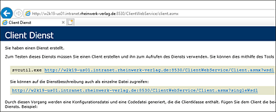 Client-Webservice auf dem WSUS-Server