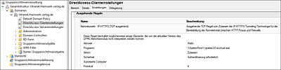 Einstellungen der GPO für die Konfiguration von DirectAccess