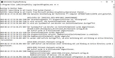 Ausgabe des GroupPolicy LogView