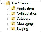 Struktur unterhalb von »Tier 1 Servers«