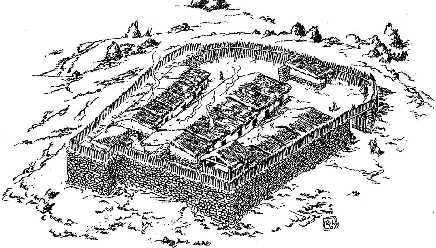 Sketch of the Celtiberian settlement of El Ceremeno presenting the arrangement of houses within a closed perimeter.