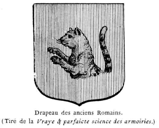 Drapeau des anciens Romains. (Tiré de la Vraye & parfaicte science des armoiries.)