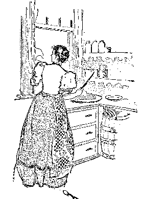 As she turned to her turkey-slicing