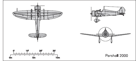 Fig. A6-11. Mitsubishi A5M4 Type 96 carrier fighter