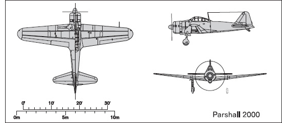 Fig. A6-12. Mitsubishi A6M2 Model 21 Type 0 carrier fighter