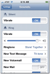 No matter what language you speak or what country you're in, the familiarity of standardized road signs give drivers clear and unambiguous instructions. Standard controls in iPhone interfaces lend similar authority to the apps shown here. From left to right: Now Playing, Bento, and the built-in Settings app.