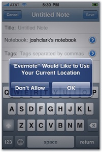 Three different uses of alert boxes. The app can't go (left): Stitcher is an app for streaming Internet radio and appropriately displays an alert when you request local stations outside of its supported area. Suggest a workaround (middle): the Settings app offers a way around an email problem. Ask permission (right): the iPhone checks to make sure it's okay before sharing your location with an app.