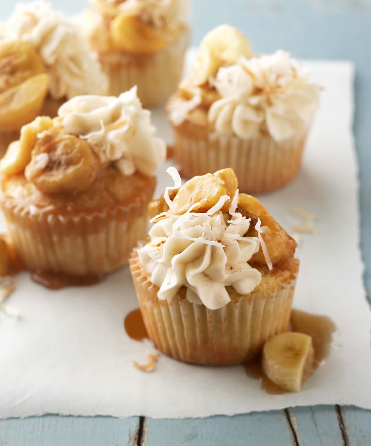 Island Bananas Foster Cupcakes